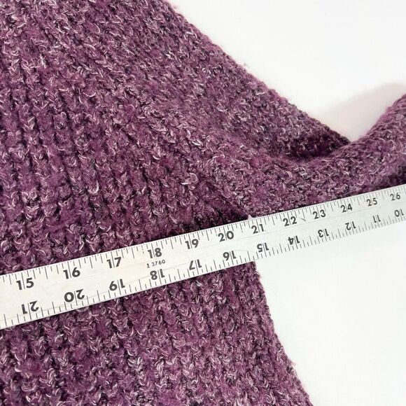 Free People Wool Linen Blend Sweater Womens Small Purple Turtleneck Pullover - Picture 4 of 9